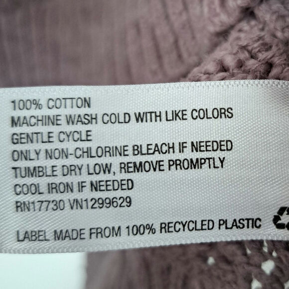 Knox Rose Tie Dye Rainbow Long Sleeve Open Knit Cotton Sweater Women's Medium - Picture 5 of 5